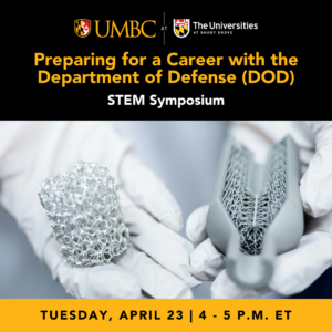 Graphic for Mechanical Engineering STEM Symposium with 3D printed materials